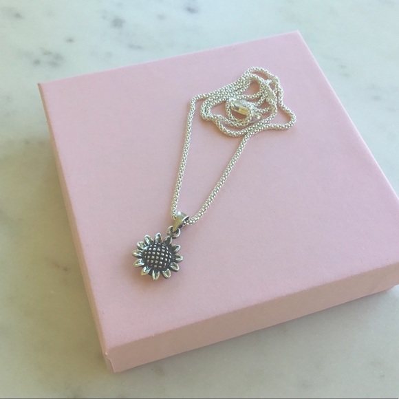 Sterling Silver Sunflower Necklace - Picture 2 of 15